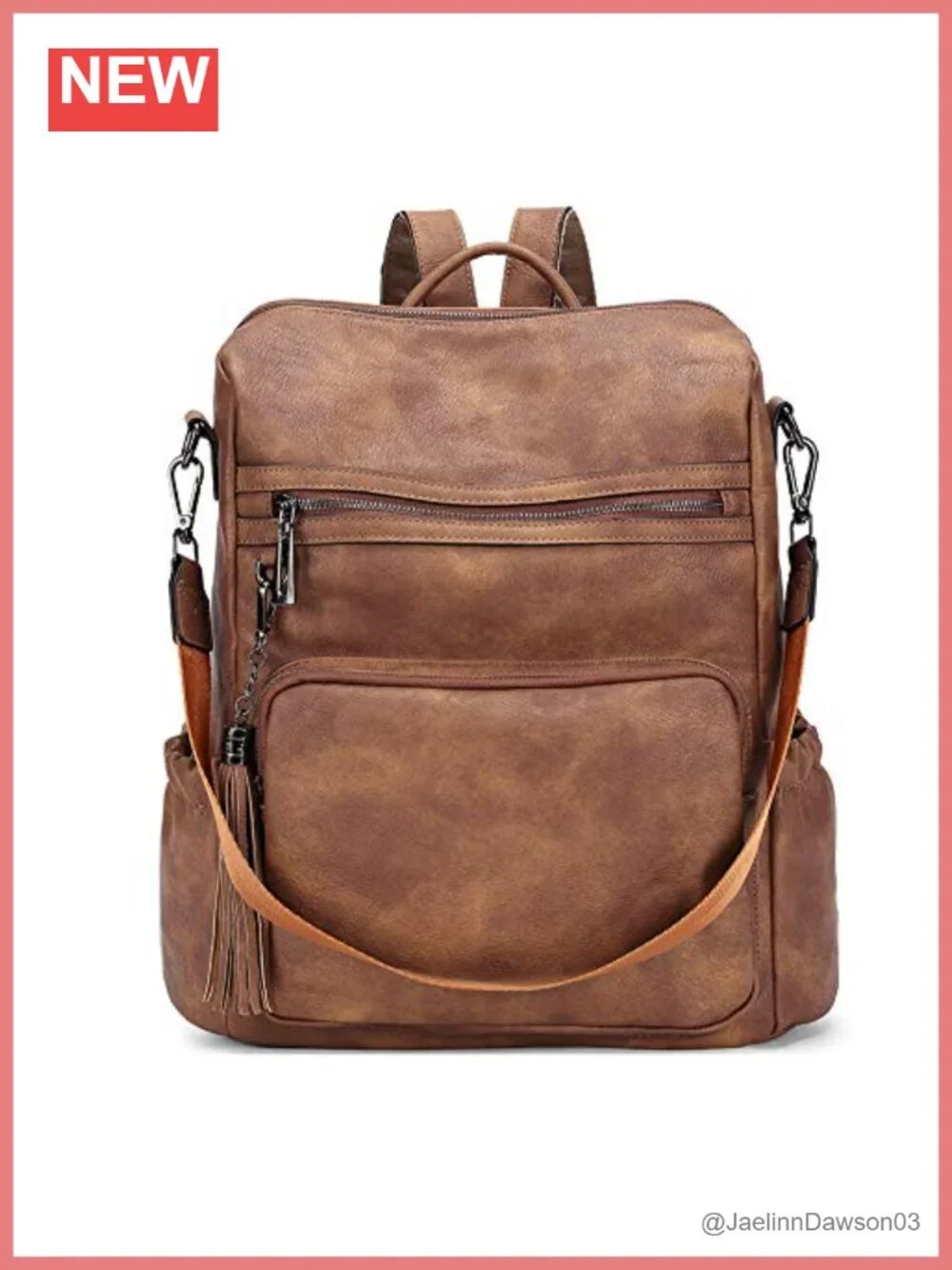 Vegan Leather Backpack for Women Convertible Shoulder Bag Travel